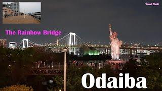 Monorail Trip inside the Rainbow Bridge and Afternoon Walkaround ODAIBA - Statue of Liberty, Tokyo