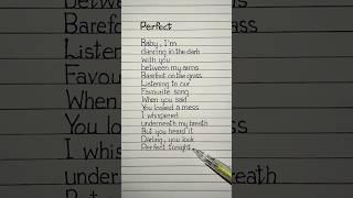 ed sheeran ft beyoncé - perfect lyrics video #perfect #lyrics