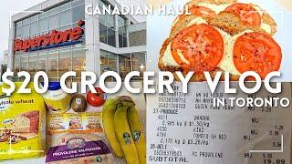 $20 Canadian Grocery Haul | Budget & Meal Challenge #groceryvlog #Groceryonabudget