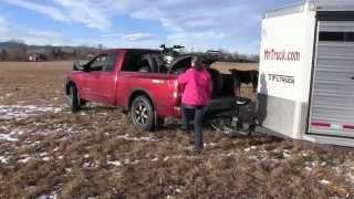 MrTruck reviewing Nissan 2014 Titan 4x4 Pro-4X and Oxlite ramps, and Andersen WDH