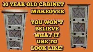 MAKING OVER THIS OLD CABINET. WHAT A DIFFERENCE