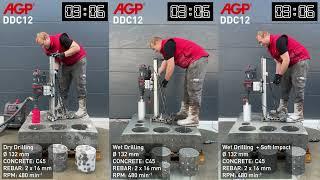 AGP Wet/Dry Diamond Core Drill Motor DDC12 Ø132 mm