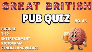 Great British Pub Quiz: Picture Round, 1-10, Entertainment, Pictogram & General Knowledge #48