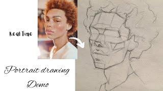 How to draw the head/ 3/4 pose