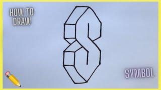 How to draw the 3D S SYMBOL ️