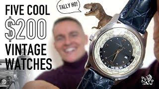 5 Super Cool $200 Vintage Watch Bargains - Hamilton, Bulova, Benrus, Smiths & More