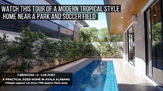 Brand New Modern Tropical Design Home with a Pool in Ayala Alabang Village for Sale