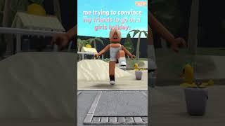 AIRPORT HOLIDAY TIKTOK TREND!🩷️ #roblox #bloxburg #family #roleplay #tiktok #holiday