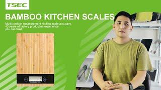 Bamboo kitchen scale