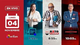 Willax en vivo - MILAGROS LEIVA ENTREVISTA - BETO A SABER - COMBUTTERS - 04/11/2024 | Willax