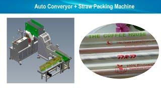 new Automatic line straw packing machine