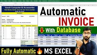 Automatic Invoice in Excel | Create Invoice Bill in Excel | MS Excel #invoice