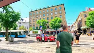 Gothenburg walk from Brunnsparken to Stora Saluhallen 4k