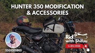 Royal Enfield Hunter 350 FULL Modifications  & Accessories