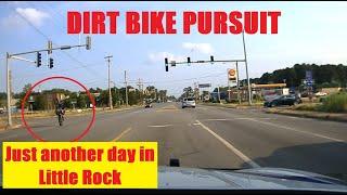 DIRT BIKE does a "wheelie" - Arkansas State Police in pursuit. The operator has different ideas!