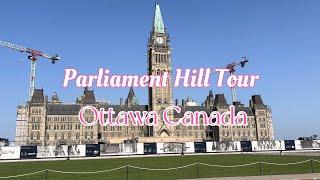 Walking Tour in Parliament Hill of Ottawa, Ontario, Canada