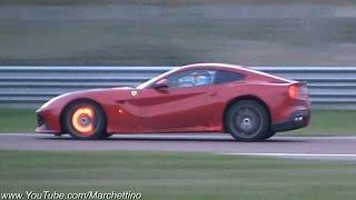 Ferrari F12 Berlinetta HOT Glowing Brakes & Flames!