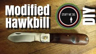 MODIFIED HAWKBILL KNIFE: How to video.