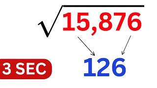 Square Root in 3 seconds - Crazy Math Trick