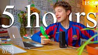 LIVE | 5-HOURS study with me ️ rain sounds & pomodoro timer 60 & 10
