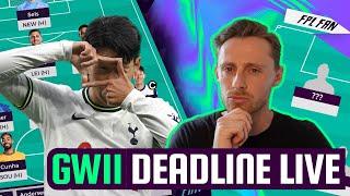 FPL GW11 DEADLINE STREAM I CAPTAIN SON? I Fantasy Premier League 24/25