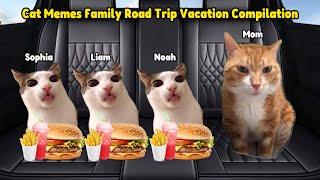 Cat Memes Family Road Trip Vacation Compilation