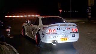 Nissan Skyline R33 BEE-R - Powerslide, INSANE Anti Lag, Accelerations etc!