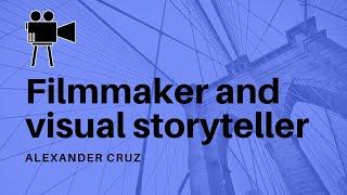 Filmmaker, storyteller and editor, Alexander Cruz! #StrictlyCreative episode 3