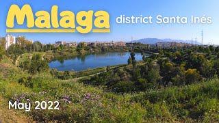 Malaga - authentic district Santa Ines. 4K Walk tour May 2022. Costa del Sol