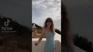 Taylor Swift using the Wildest Dreams Tiktok trend in her version