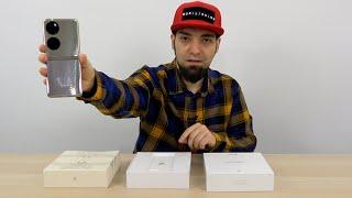 Huawei P50 Pocket Unboxing în Limba Română (Telefonul pliabil cu clapeta şi lampă fluorescentă)