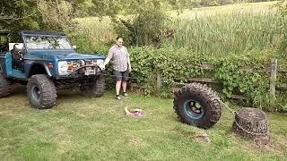 Spare tire stump pulling