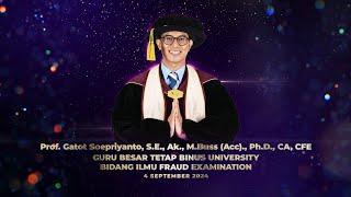 Pengukuhan Guru Besar Prof. Gatot Soepriyanto, S.E., Ak,. M.Buss (Acc)., Ph.D., CA, CFE