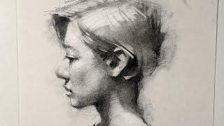 Charcoal Portrait Sketch - 'Emma'