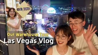 Las Vegas Vlog: Visit Our SHE BOBA Warehouse | Our Flight Got Cancelled Twice!? | A5 Wagyu Hot Pots