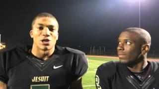 Jesuit running backs Chase Morrison and Jason Talley discuss splitting carries