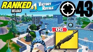 43 Elimination Solos "Ranked RELOAD" Gameplay Wins (Fortnite Chapter 2 Remix PS4 Controller On PC)