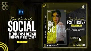 Fashion Social Media Post Design | Adobe Photoshop Tutorial |  Noor e Buraq