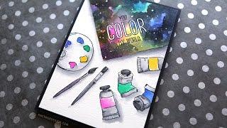 Painting a Watercolor Galaxy (Rainbow Challenge Tag)