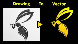 Convert an Image to Vector -Turn a drawn logo to a vector logo with one tap