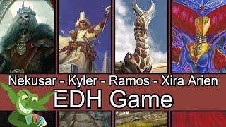 Nekusar vs Kyler vs Ramos vs Xira Arien EDH / CMDR game play for Magic: The Gathering