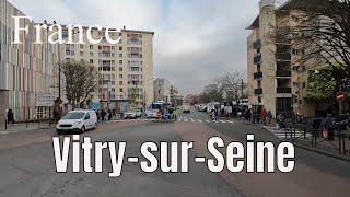 Vitry sur seine drive 4k- Driving- French region