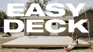 The EASIEST DIY Ground Level Deck Build