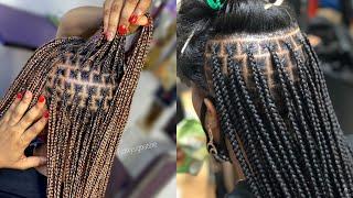 KNOTLESS BOX BRAIDS TUTORIAL COMPILATION