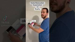 Home renovations, expectations vs reality #shorts