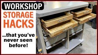 1st TIME EVER PUBLISHED HACKS - Workshop Organization tricks I've learned over 30 years!