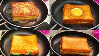 4 Easy Snacks Recipe At Home! It's So Delicious! Amazing Bread Toast Recipe! Easy Breakfast Recipes