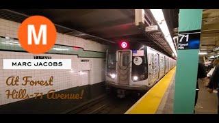 (SPECIAL) R160 "Marc Jacobs" (M) train arrives Forest Hills to terminate