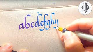 Italic Calligraphy Alphabet A-Z in Real Time (Pilot Parallel Pen)