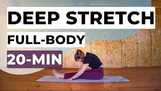 20-Min Full-Body Deep Stretch Yin Yoga Class - Everyday Yin Yoga Beginner Routine with 2-Min Holds